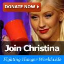 christina aguilera fighting hunger